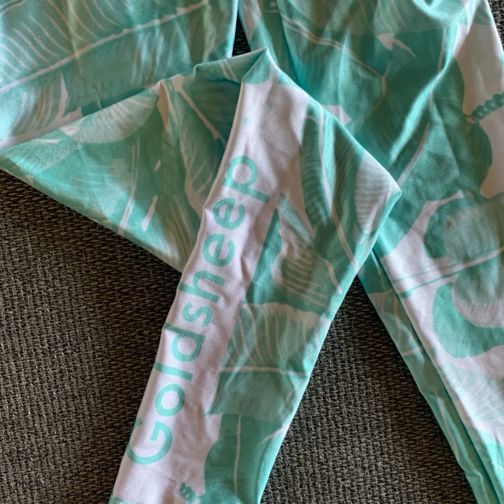 Goldsheep Palm Teal Leggings